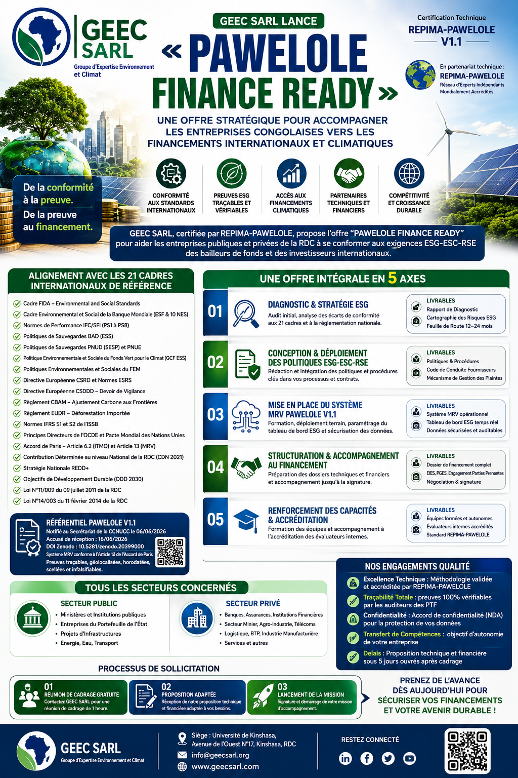 GEEC SARL lance « PAWELOLE FINANCE READY » : une offre stratégique pour accompagner les entreprises congolaises vers les financements internationaux et climatiques